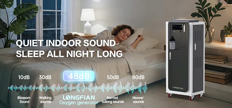 Concentrador de oxígeno de alto flujo Longfian de 20L, nuevo diseño