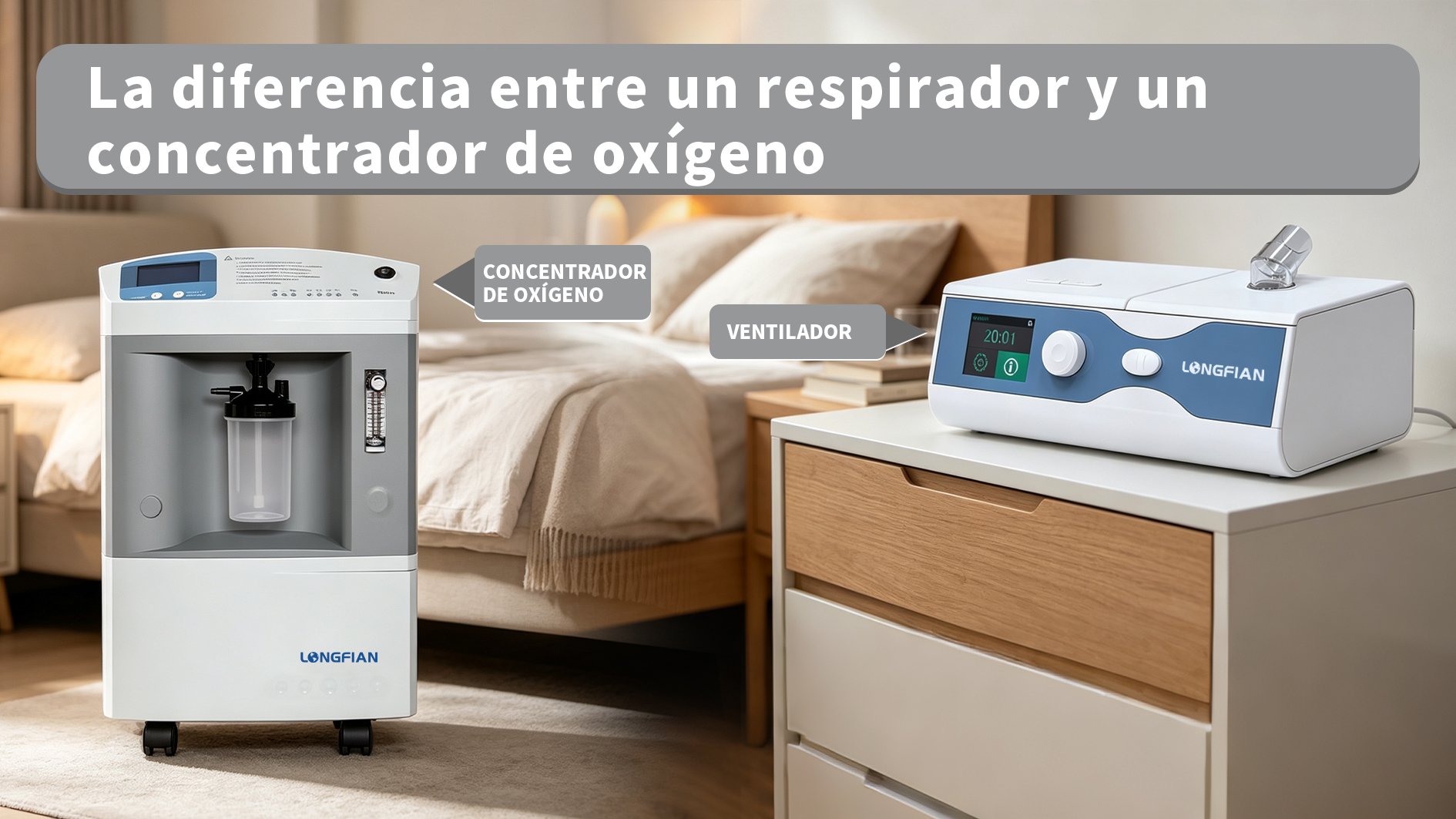¿Cuál es la diferencia entre un ventilador y un concentrador de oxígeno?cid=4